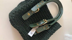 Alça Eudoria couro verde - dalumachado