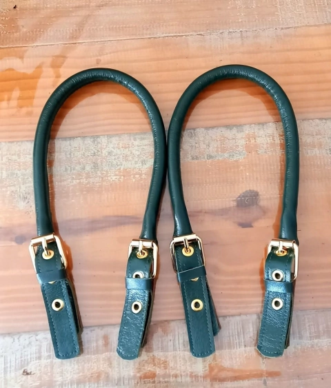 Alça Eudoria couro verde