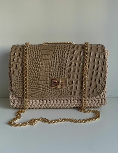 aba Danna bolsa couro croco café na internet