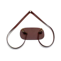 kit mochila couro café