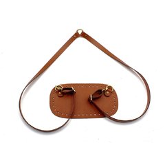 kit mochila couro caramelo