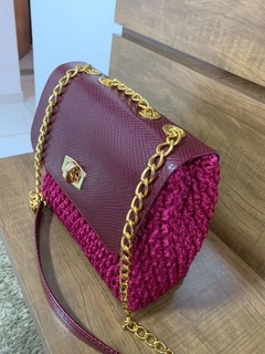 kit em couro Amy croco off white - comprar online