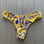 Calcinha MVT Asa Delta Estampada Amarela com flores Azuis - comprar online
