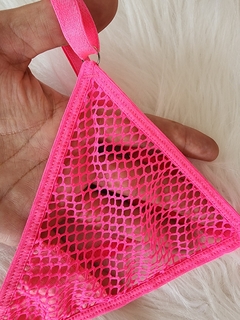Calcinha Fio Lacinho Rosa Neon - Tamanho Único - comprar online