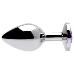 Plug Anal Metal Com Pedra M - Roxo - Cairo Para Maiores
