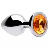 Plug Anal Metal Com Pedra M - Laranja - comprar online