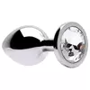 Plug Anal Metal Com Pedra M - Transparente - comprar online