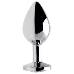 Plug Anal Metal Com Pedra G - Transparente na internet