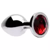 Plug Anal Metal Com Pedra M - Vermelho - comprar online