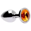 Plug Anal Metal Com Pedra G - Laranja - comprar online