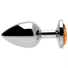 Plug Anal Metal Com Pedra G - Laranja - Cairo Para Maiores