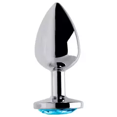 Plug Anal Metal Com Pedra G - Azul Céu na internet