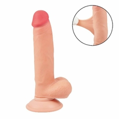 Pênis Realístico com ventosa Removível e Dupla Camada - 17,5cm - 8329 - loja online