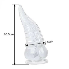 Plug Anal em Silicone - Formato de Dildo com Ventosa - 21,5x6,0cm - 8450 - comprar online