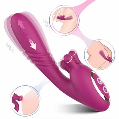 Vibrador de Ponto G e Clitóris com 360° / Vai e vem - Layla