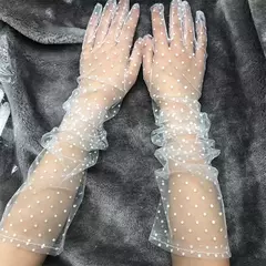 Luva Longa Tule Adulto - Tamanho P