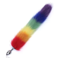 Plug Anal em Metal com Cauda Colorida - Pl016P - comprar online
