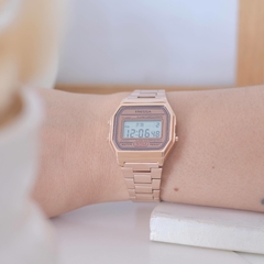 Reloj Tressa Gin-02 TR-055 digital Vintage malla de metal Rosé Unisex