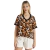 BLUSA DE RAYON CON MANGA CORTA ESTAMPADA