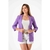 BLAZER ARREMANGADO DE LINO VIOLETA - comprar online
