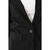 BLAZER ARREMANGADO CON BOLSILLOS DECORATIVOS Y UN BOTÓN PUNTO ROMA NEGRO - tienda online