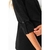 BLAZER ARREMANGADO CON BOLSILLOS DECORATIVOS Y UN BOTÓN PUNTO ROMA NEGRO