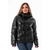 CAMPERA PUFFER REVERSIBLE CON CAPUCHA DESMONTABLE NEGRA