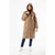 CAMPERA MATELASSE LARGA CAMEL - comprar online