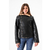 CAMPERA DE SIMIL CUERO CON CIERRE LATERAL Y CORDERITO EN INTERIOR