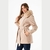 TAPADO CON PIEL DESMONTABLE Y LAZO DE PAÑO BEIGE - comprar online