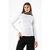 POLERA M/L COMBINADA EN CUELLO DE MODAL GAMUZADO