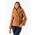 SACO CORTO CON CAPUCHA DE PAÑO AVELLANA - comprar online