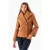 SACO CORTO CON CAPUCHA DE PAÑO AVELLANA - comprar online