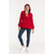 SACO CORTO CON CAPUCHA DESMONTABLE DE PAÑO ROJO
