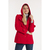 SACO CORTO CON CAPUCHA DESMONTABLE DE PAÑO ROJO - comprar online