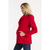 SACO CORTO CON CAPUCHA DESMONTABLE DE PAÑO ROJO - tienda online