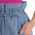 SHORT CON VOLADOS Y ELÁSTICO EN CINTURA DE JEAN - Normandie