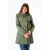 TRENCH CON CAPUCHA VERDE MLITAR