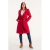 TAPADO CON SOLAPA OVERSIZE DE PAÑO FUCSIA