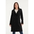 TAPADO CON SOLAPA OVERSIZE DE PAÑO NEGRO - comprar online