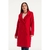 TAPADO CON SOLAPA OVERSIZE DE PAÑO ROJO - comprar online