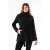 TRENCH COAT CORTO CON LAZO DE BENGALINA GAMUZADA NEGRO