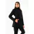 TRENCH COAT CORTO CON LAZO DE BENGALINA GAMUZADA NEGRO - comprar online