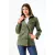 TRENCH CORTO CON CAPUCHA DESMONTABLE VERDE MILITAR