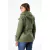 TRENCH CORTO CON CAPUCHA DESMONTABLE VERDE MILITAR - comprar online