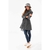 TRENCH COAT LARGO CON LAZO GRIS OSCURO - Normandie