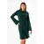VESTIDO PINZADO CUELLO BOTE CON MANGA LARGA CAMPANA DE LANITA - comprar online