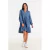 VESTIDO CORTO CON VOLADOS M/L DE JEAN