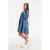 VESTIDO CORTO CON VOLADOS M/L DE JEAN - comprar online