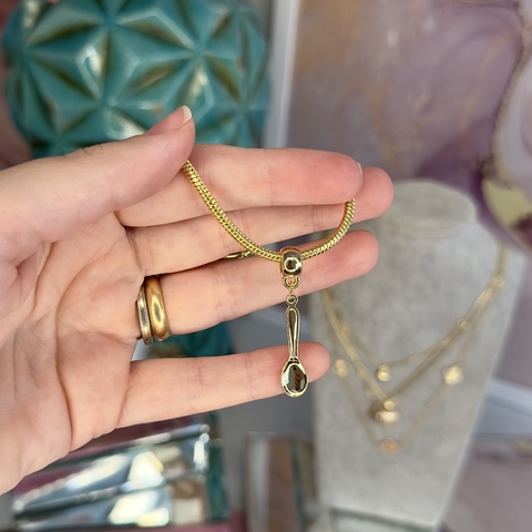 BER105 berloque colher banhada a ouro 18k - comprar online